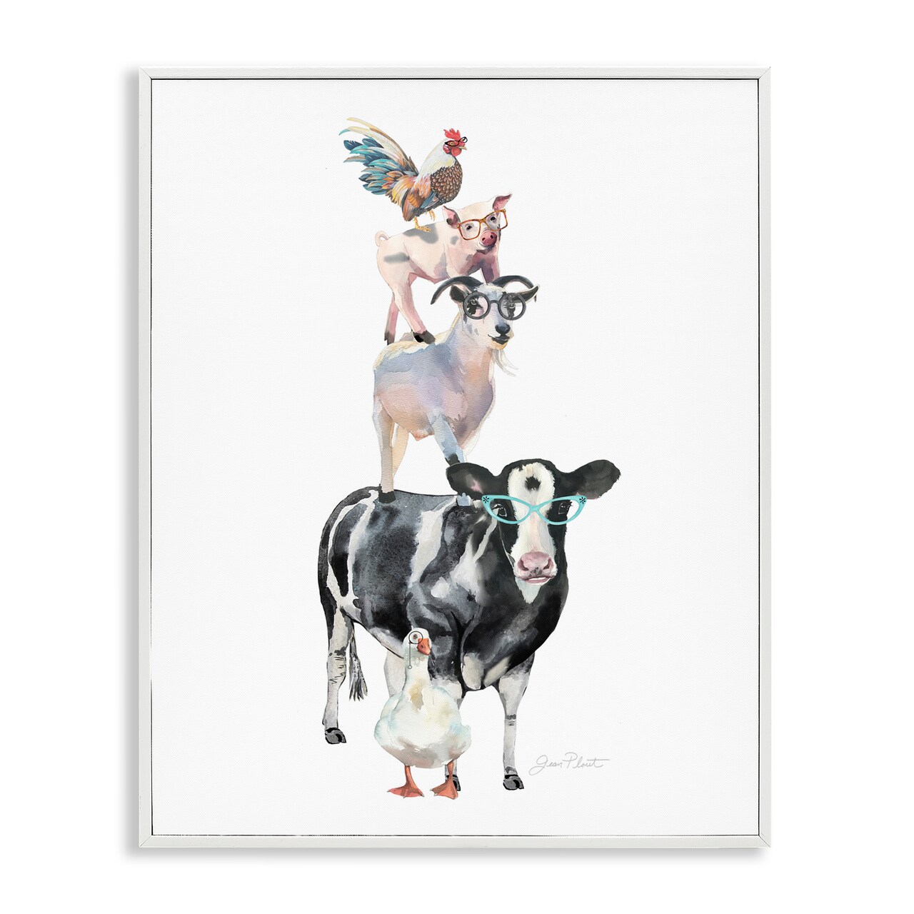 Stupell Industries Farm Animal Family Framed Giclee, design by Jean Plout